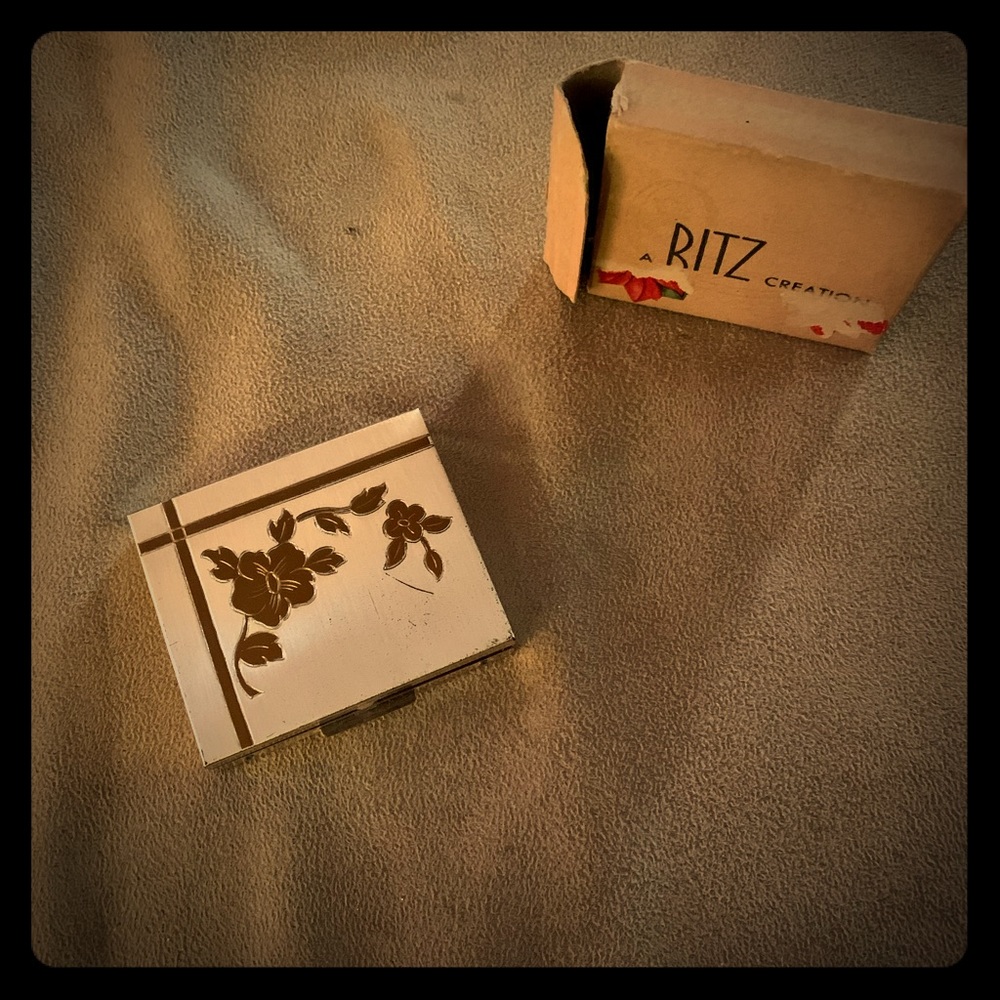 Vintage Ritz powder compact case collectors